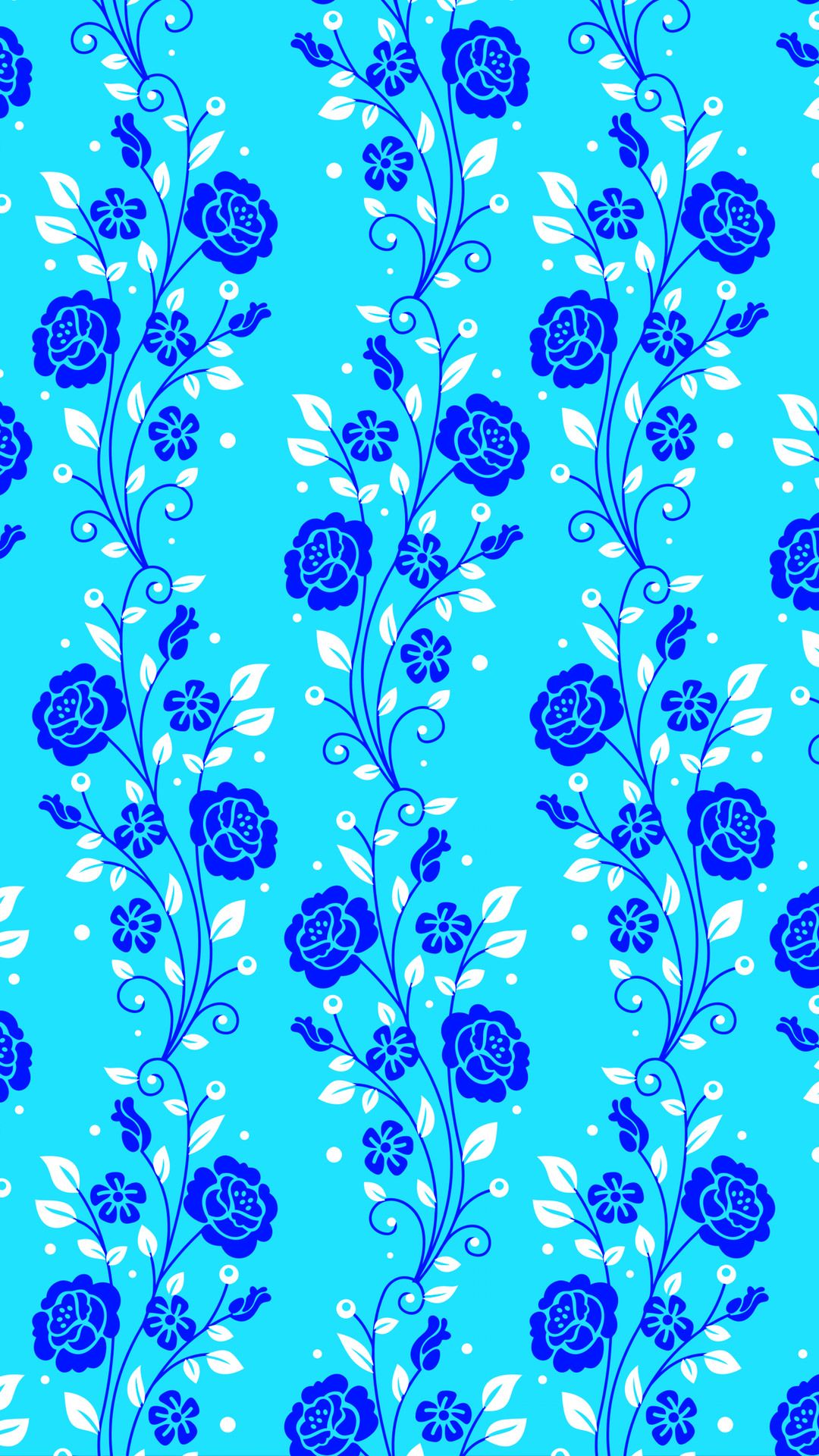 ブルーの花柄 Iphone Wallpapers