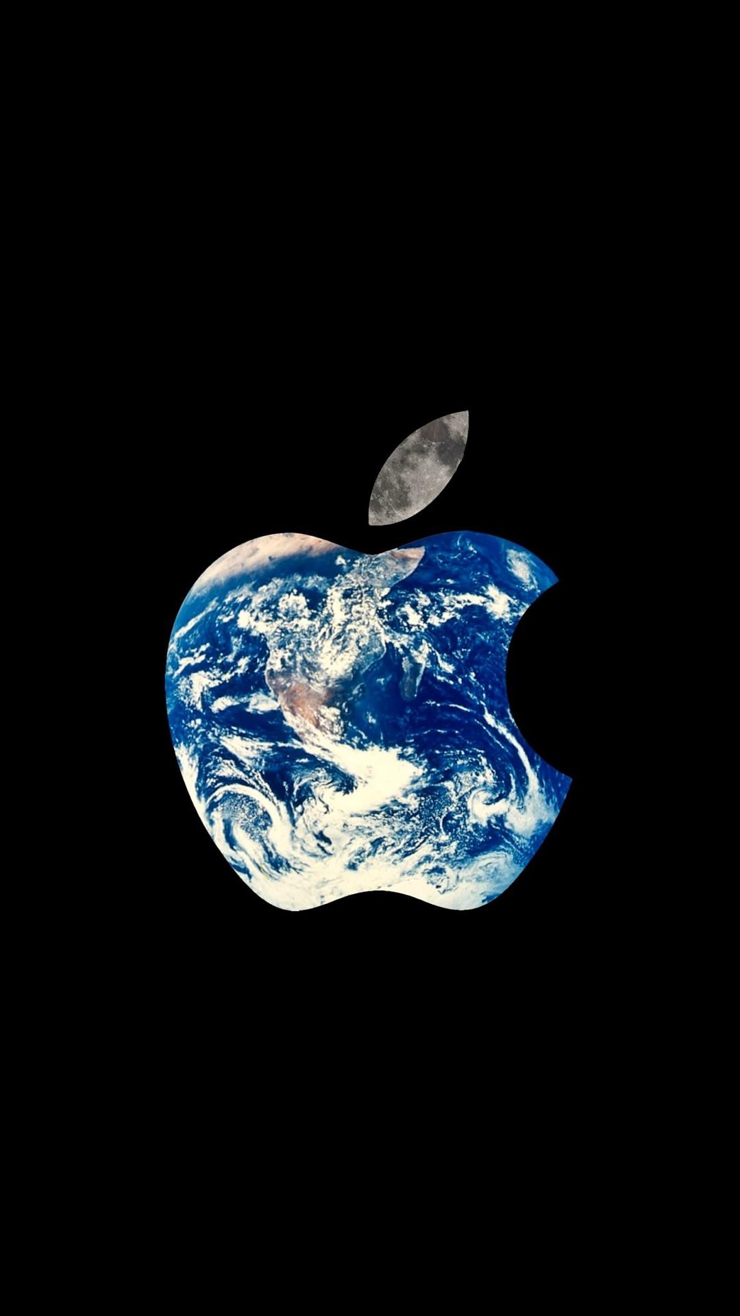 スマホ壁紙 リンゴ型の地球 Appleロゴ Iphone Wallpapers