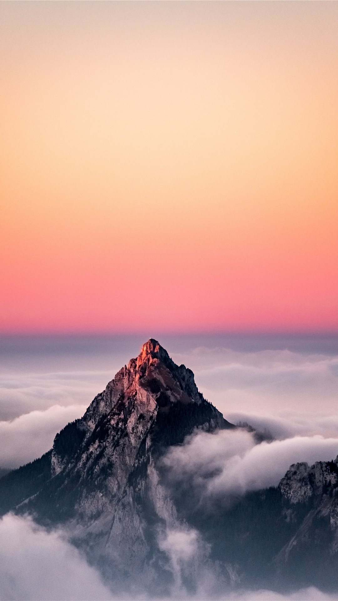 山の美しい夕焼け空 Iphone Wallpapers