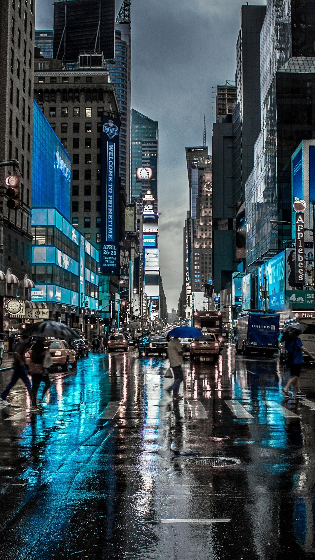 ニューヨークの青い夜景 Iphone Wallpapers