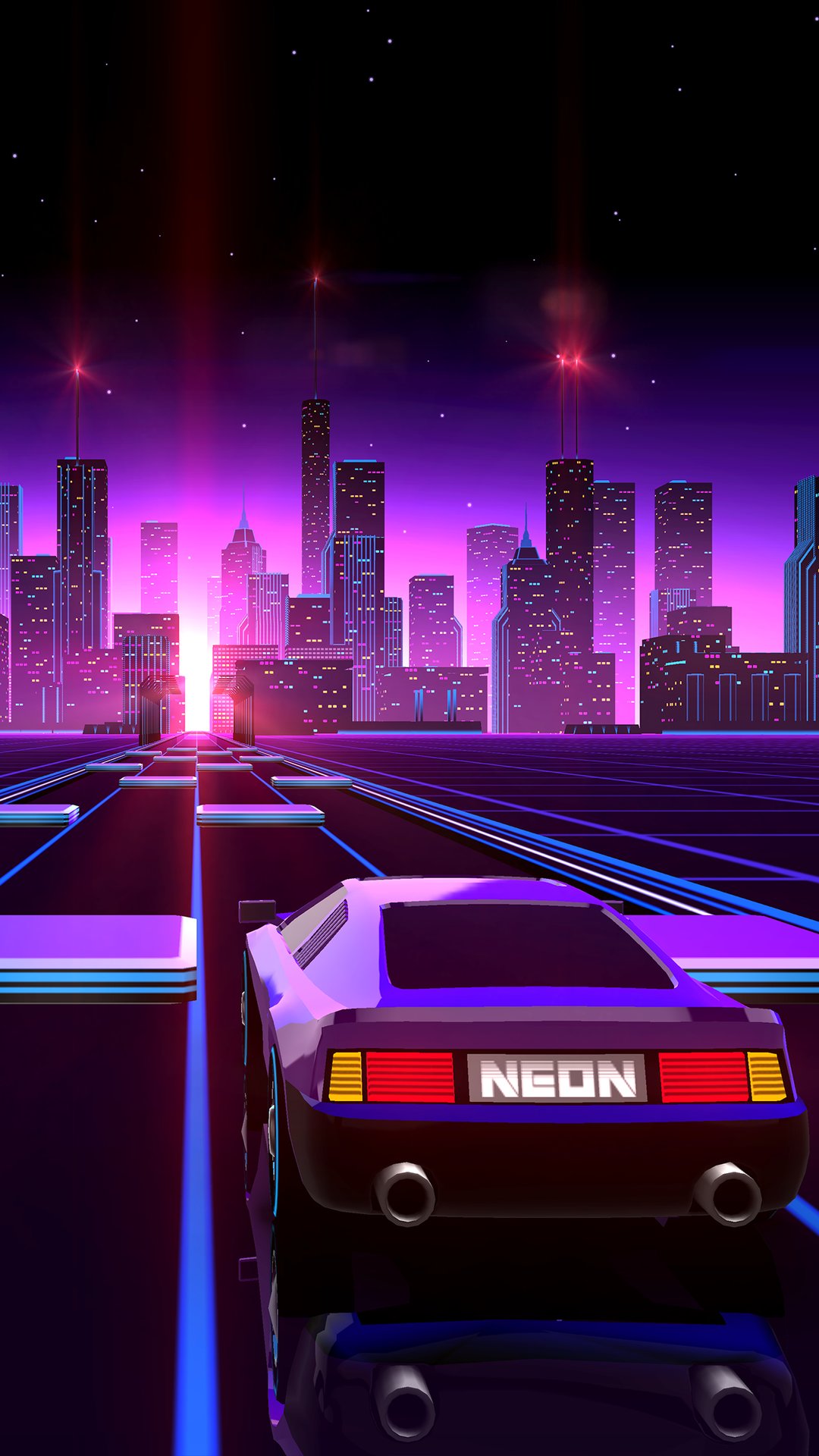 Neon Drive レトロなレースゲーム Iphone Wallpapers